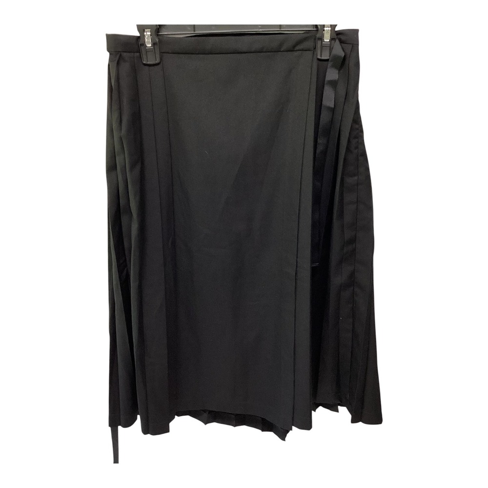 Petit Clair Black Pleated Wrap Skirt Teen Medium Adjustable Waist NWT